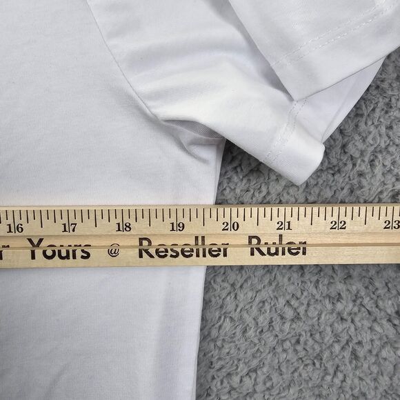 Cuts Men's Pyca Pro Henley Shirt White Solid Elongated Athleisure  Size M - Picture 10 of 11